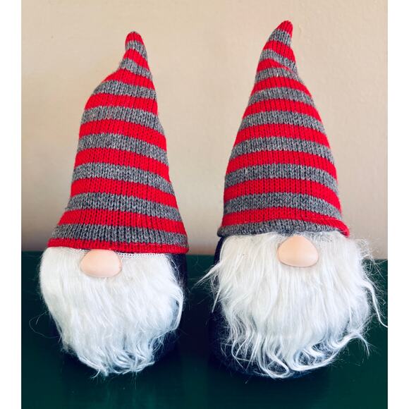 (2) Gnome Shelf Sitters or Hang - 8” tall - Bean Bag bottoms - Picture 1 of 5